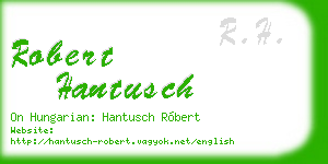 robert hantusch business card